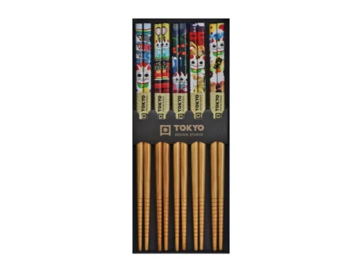 Lot De 5 Paires De Baguettes Manekineko