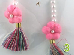 Paire De Boucle D'oreille Fleurs En Tissu De Kimono L -Déco Japonaise Soldes boucle oreille fleur l 3b