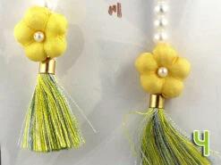 Paire De Boucle D'oreille Fleurs En Tissu De Kimono L -Déco Japonaise Soldes boucle oreille fleur l 4b