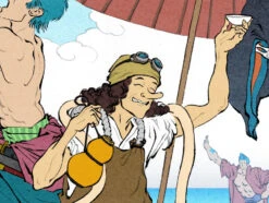 Estampe Ukiyo-e "Congé à Terre" -Déco Japonaise Soldes estampe one piece 3