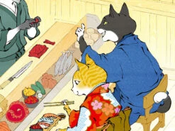 Estampe Ukiyo-e "Sushi Cats" 5 Estampe Ukiyo-e "Sushi Cats" -Déco Japonaise Soldes estampe sushicats 3