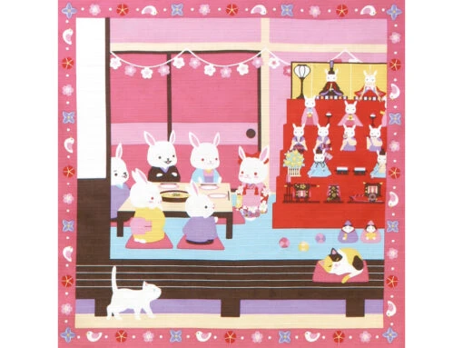 Furoshiki Chats à Kiyomizu 50cm