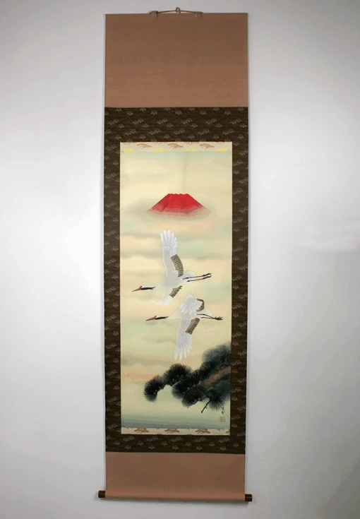 Kakemono Grues & Fuji San