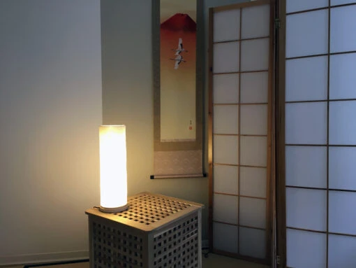 Lampe FORES Sur Pied Bois Effet Gauffré TL-1