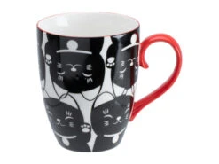 Mug Chat Kawaii Noir / Blanc -Déco Japonaise Soldes mug kawaii chat noir