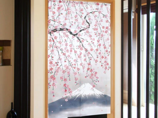 Noren Fujisan Sous Les Sakura