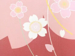 Noren Pluie De Sakura Sur Fond Rose -Déco Japonaise Soldes noren sakura pk 3