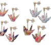 Boucles D'oreille Washi Origami Grues