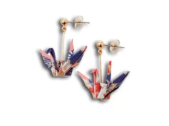 Boucles D'oreille Washi Origami Grues -Déco Japonaise Soldes pierce origami grue NV