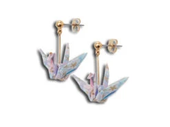 Boucles D'oreille Washi Origami Grues -Déco Japonaise Soldes pierce origami grue PK