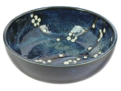 Petit Saladier Indigo Petites Fleurs 20 X 7 Cm