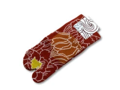 Chaussettes Tabi Fleurs Sur Fond Caramel 23-25cm