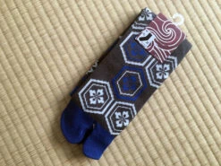 Chaussettes Hexagones Bleu/gris 25-28cm