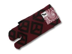 Chaussettes Tabi Mon Losange Fond Bordeaux 25-28cm