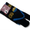 Chaussettes Tabi Oni Fond Noir 25-28cm