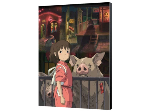 Tableau Bois Ghibli 35 X 50 Cm - Le Voyage De Chihiro