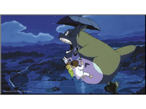Tableau Bois Ghibli - Totoro Et Son Parapluie