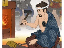 Estampe Ukiyo-e "Travail à La Forge" -Déco Japonaise Soldes ukiyoe ironman 3