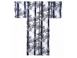 Yukata Femme "bambou" - Blanc - Taille M