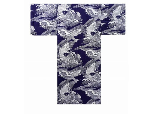 Yukata Homme "carpe Koï" - Navy - Taille L